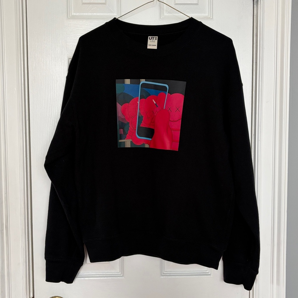 Uniqlo x KAWS x Andy Warhol Collab Crewneck Sweatshirt Size Small